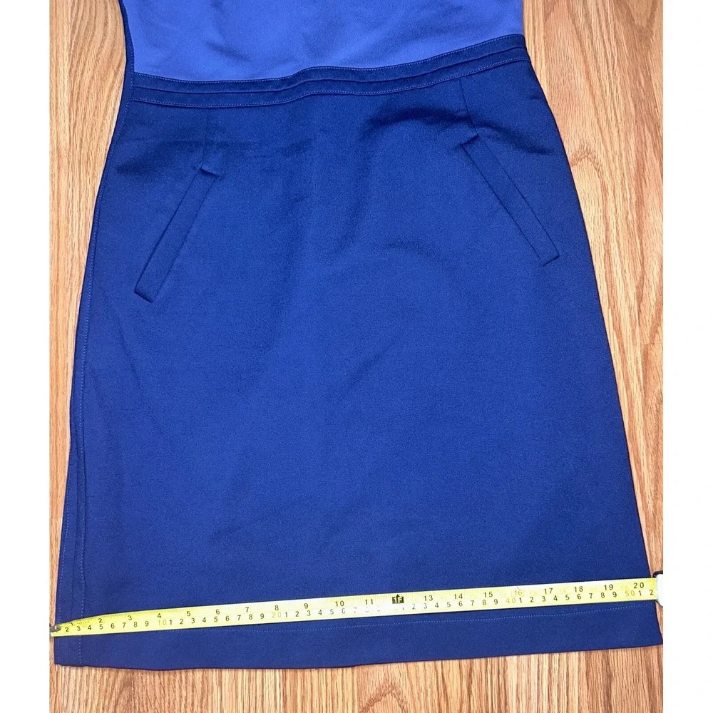 Lands' End Dress Blue Sleeveless Pointe Sheath Round Neck Size 6p - Picture 6 of 13